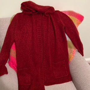 NWOT Eddie Bauer Dark Red Cardigan